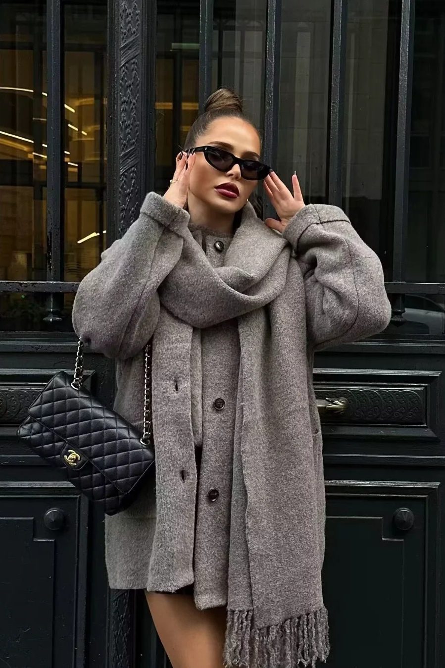 Scarf And Coat Set-ROVOLE