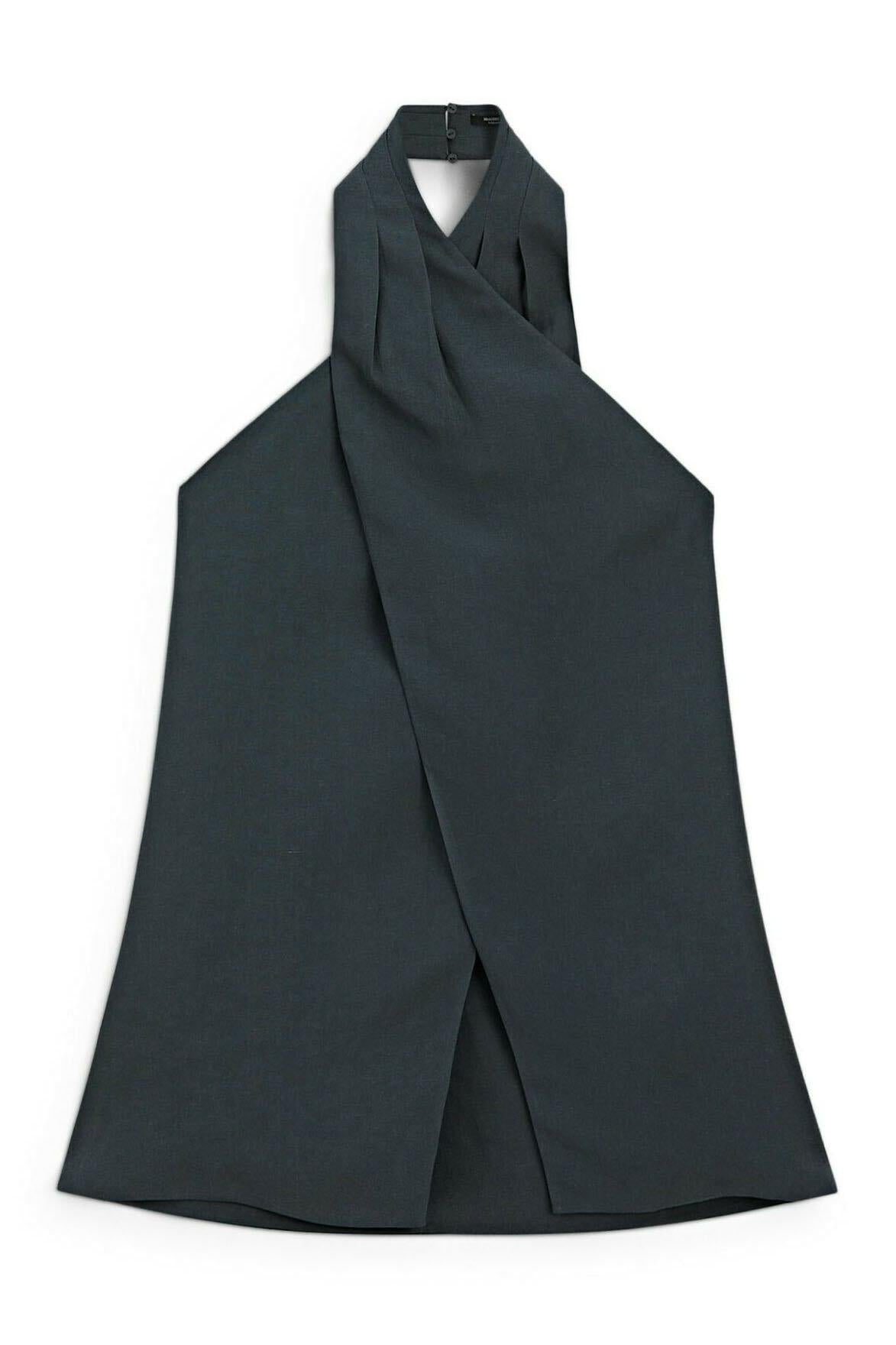 Halter Neck Back Neckline Top - Blue-ROVOLE