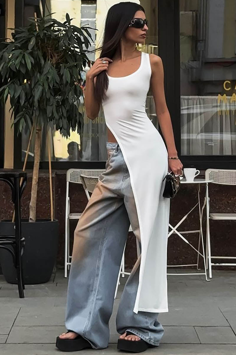 Urban Muse Slit Bodycon Dress-ROVOLE