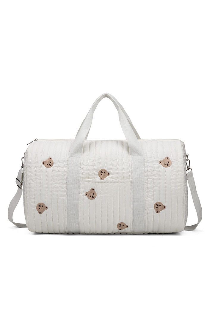 Summer New Bear Embroidery Boston Bag-ROVOLE