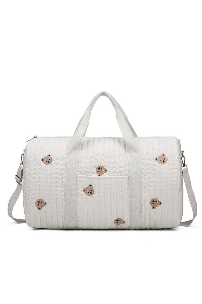 Summer New Bear Embroidery Boston Bag-ROVOLE
