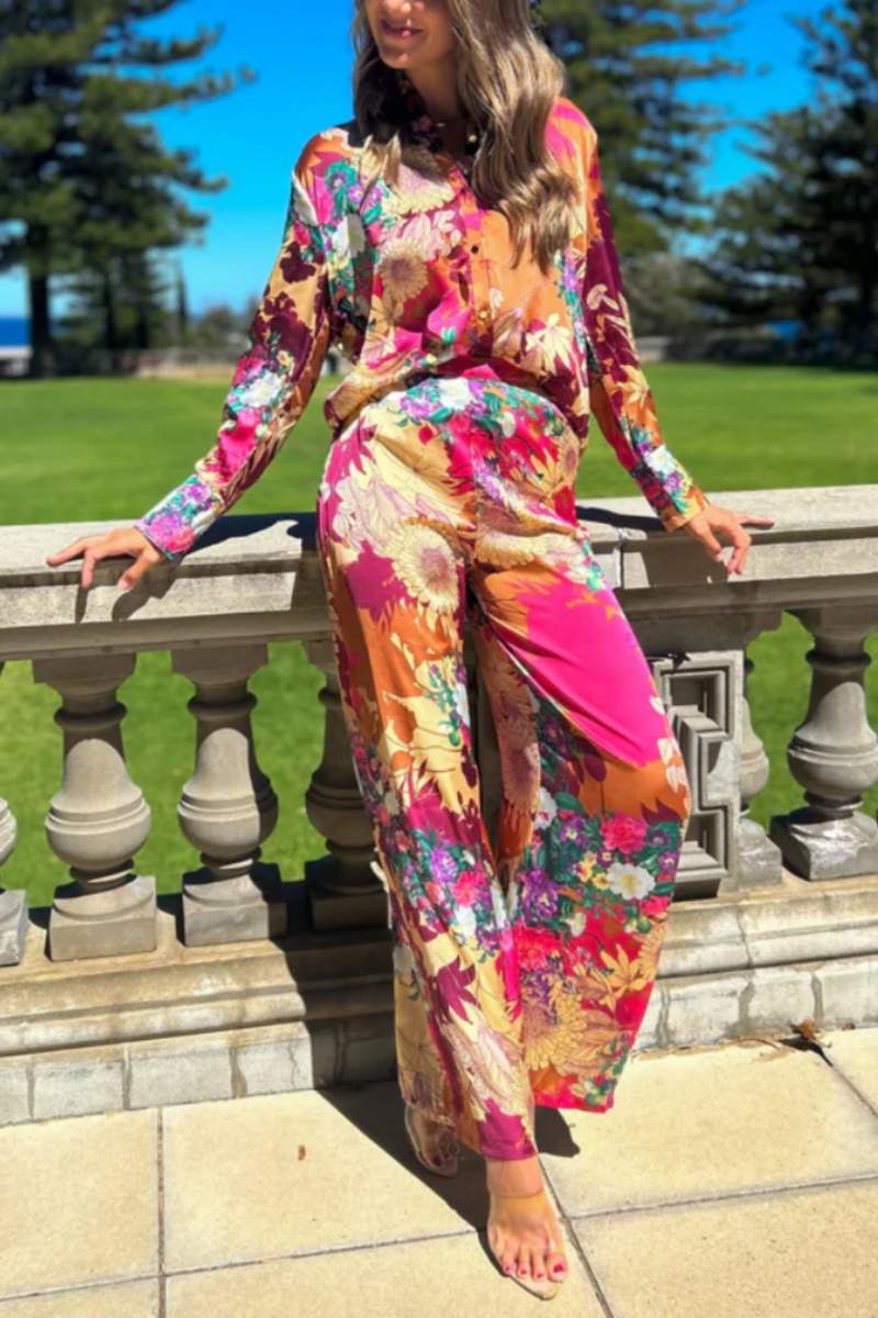 Floral Soft Satin Button Set-ROVOLE