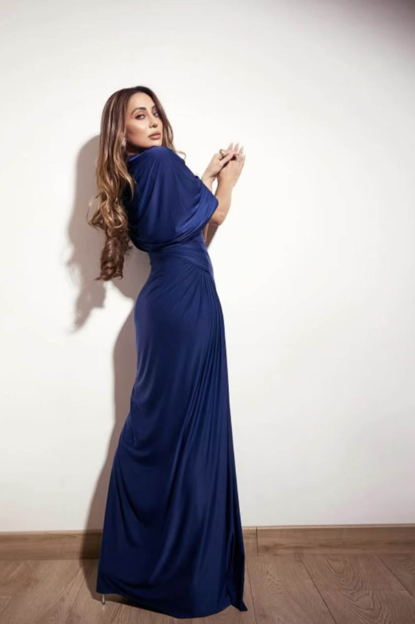 Cloud Drape Ruched Wrap Maxi Dress-ROVOLE