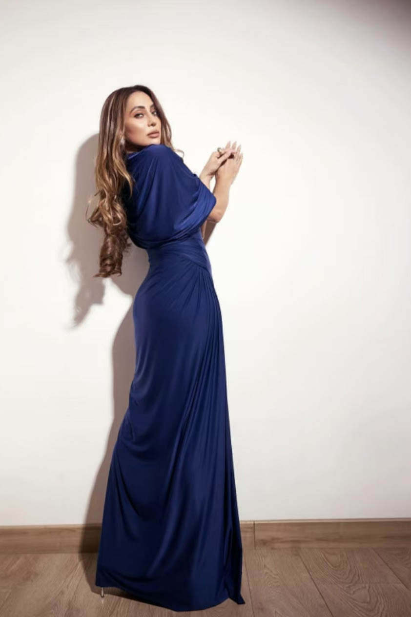 Cloud Drape Ruched Wrap Maxi Dress-ROVOLE