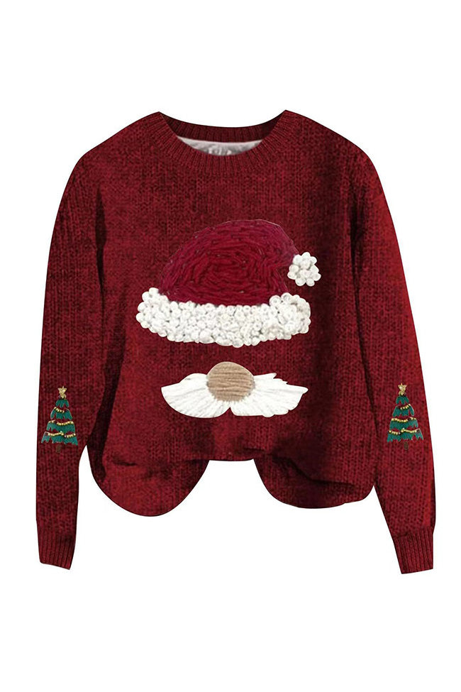 Loose Fit Christmas Knit Sweater-ROVOLE