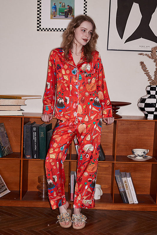 Orange Dessert Pajama Set-ROVOLE