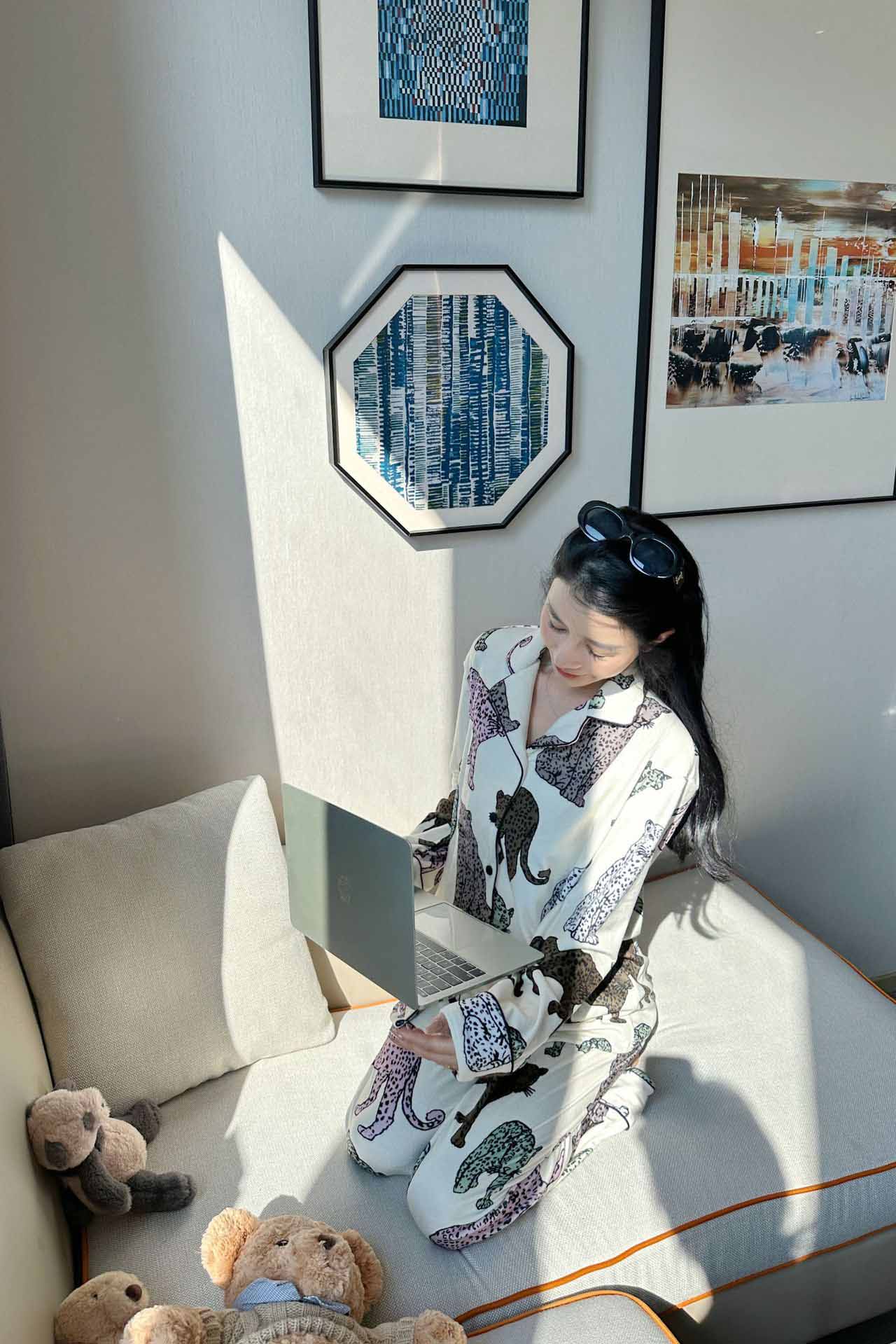 Melard Leopard Print Pajama Set-ROVOLE