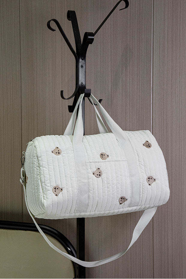 Summer New Bear Embroidery Boston Bag-ROVOLE