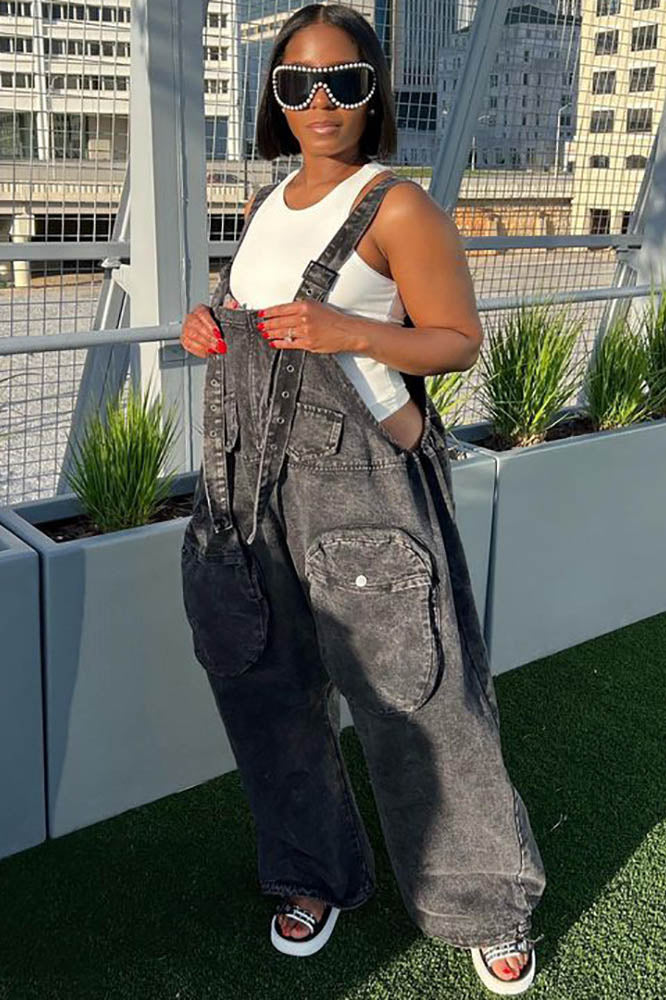 Trendy Oversized Pocket Jumpsuit-ROVOLE