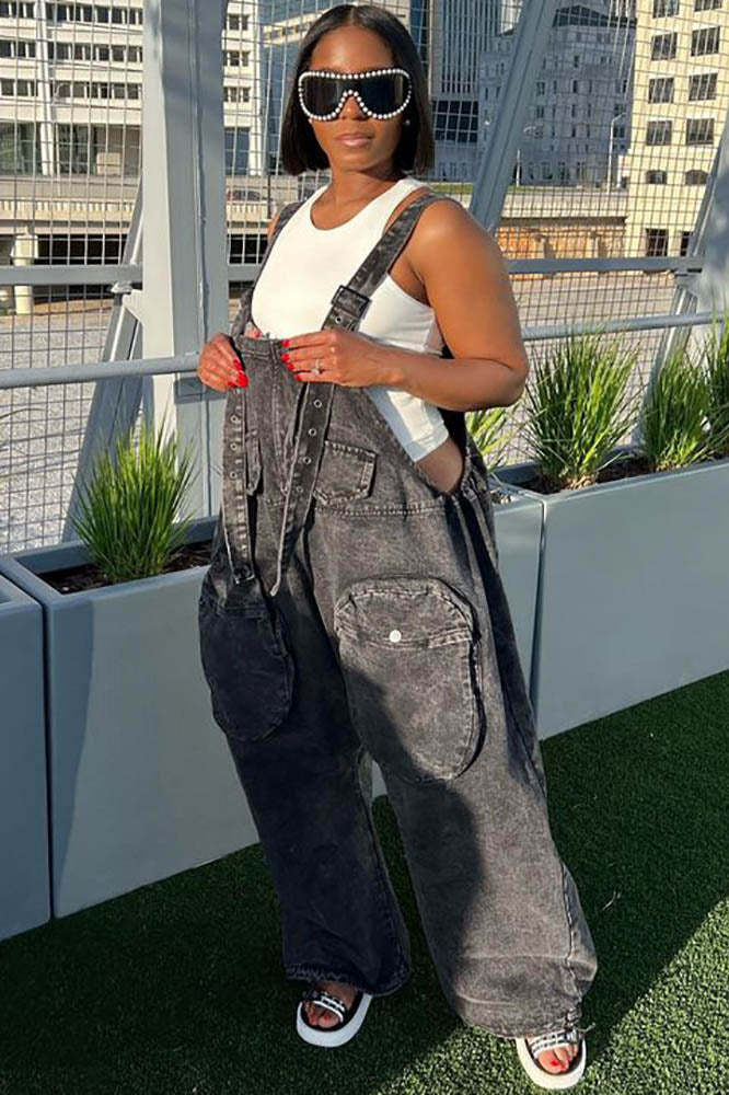 Trendy Oversized Pocket Jumpsuit-ROVOLE