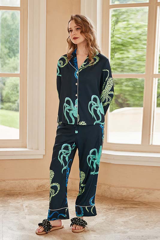 Octopus Print Pajama Set-ROVOLE