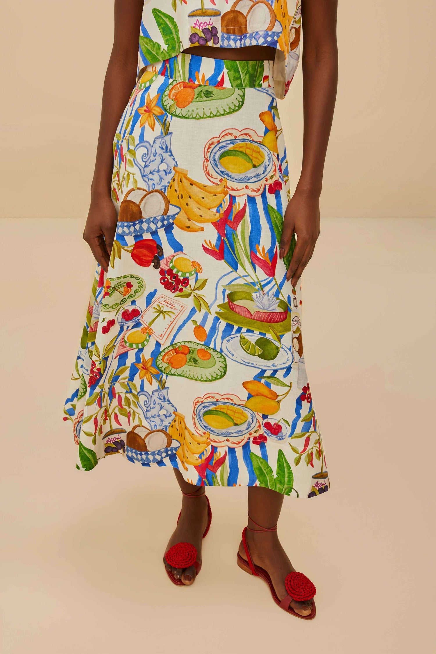 Holiday Joy Fruit Color Skirt Set-ROVOLE