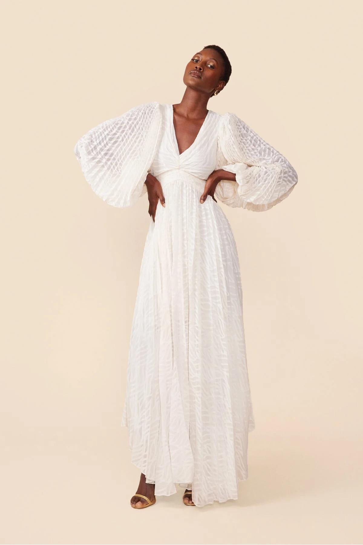 Allegory Elsa Cream Maxi Dress-ROVOLE