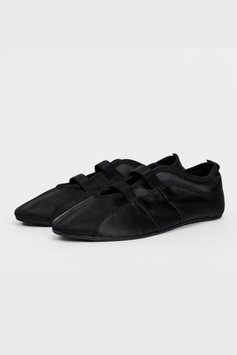 Satin Ballet Flats-ROVOLE