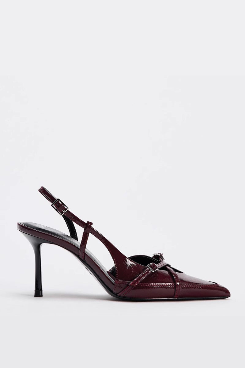British Style Side Sling High Heels-ROVOLE