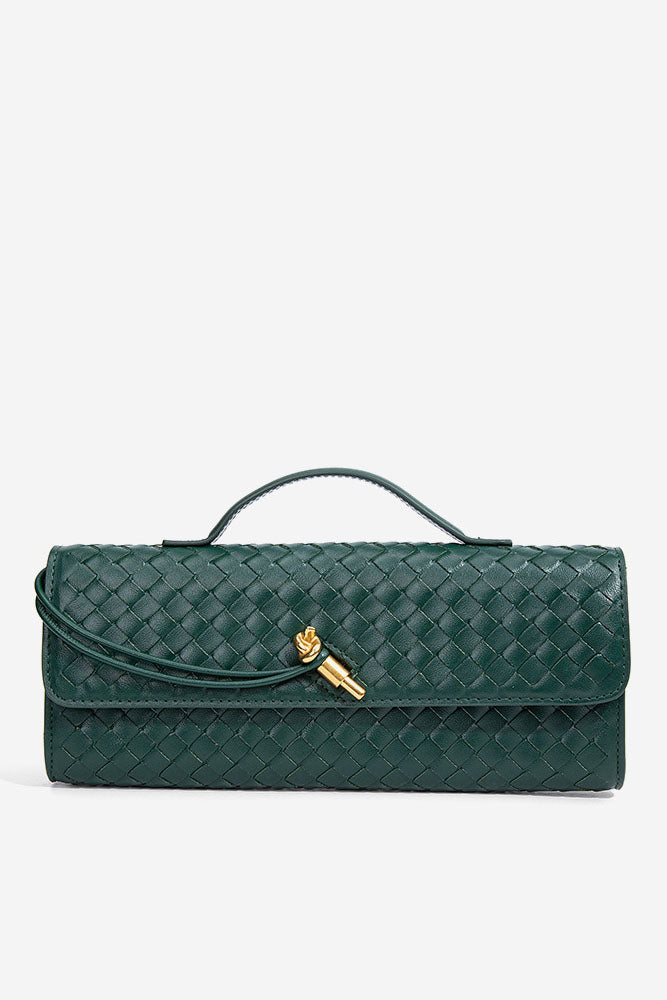 Woven Design Evening Clutch Bag-ROVOLE