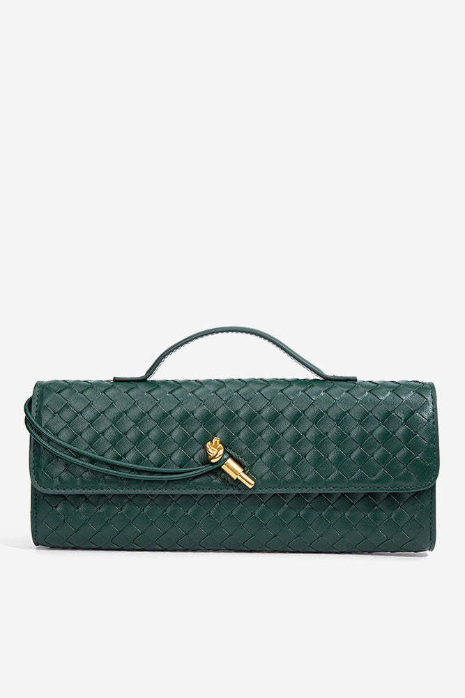 Woven Design Evening Clutch Bag-ROVOLE
