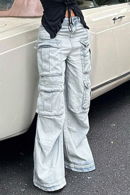 High-Waist Street Denim-ROVOLE