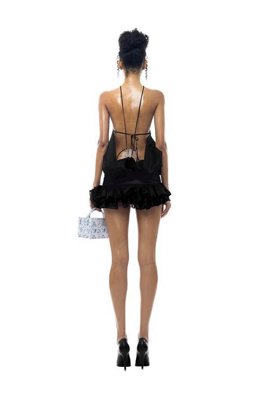 Coastal Kiss Halter Backless Mini Dress-ROVOLE