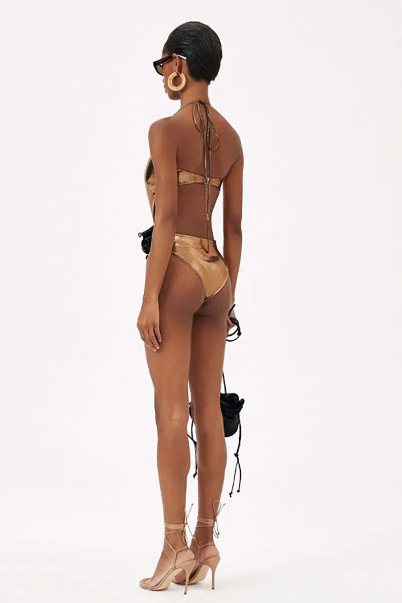 Floral Cutout Swimsuit Set-ROVOLE