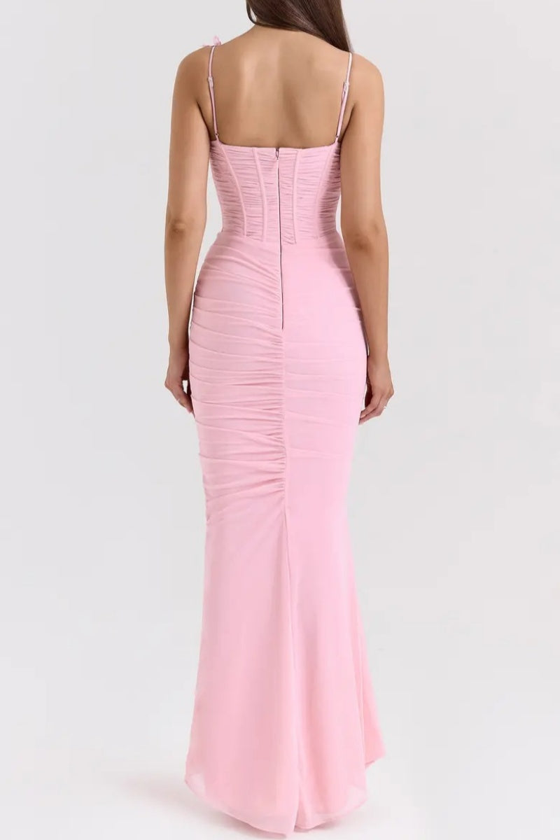 Romola Appliqué Maxi Dress-ROVOLE