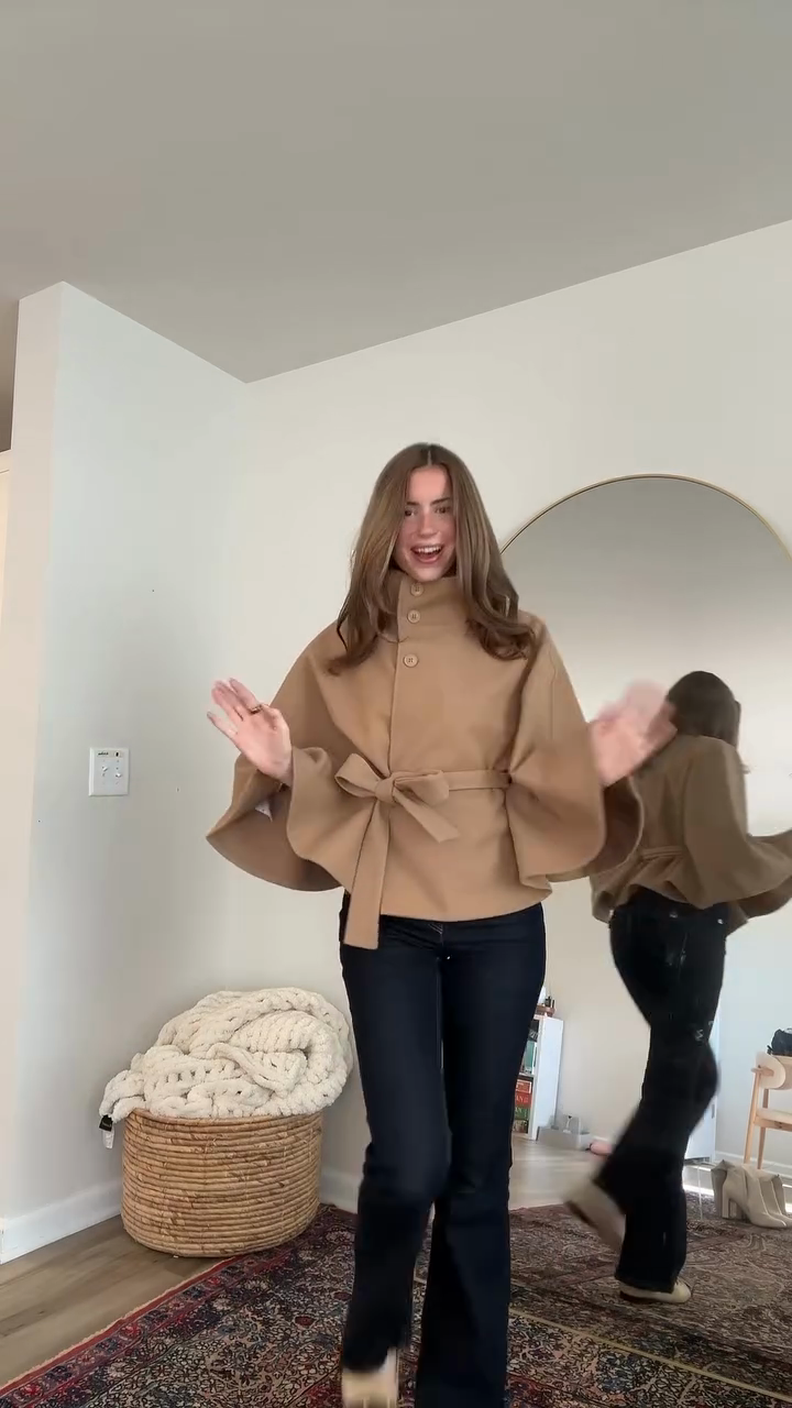 Camel Poncho Jacket
