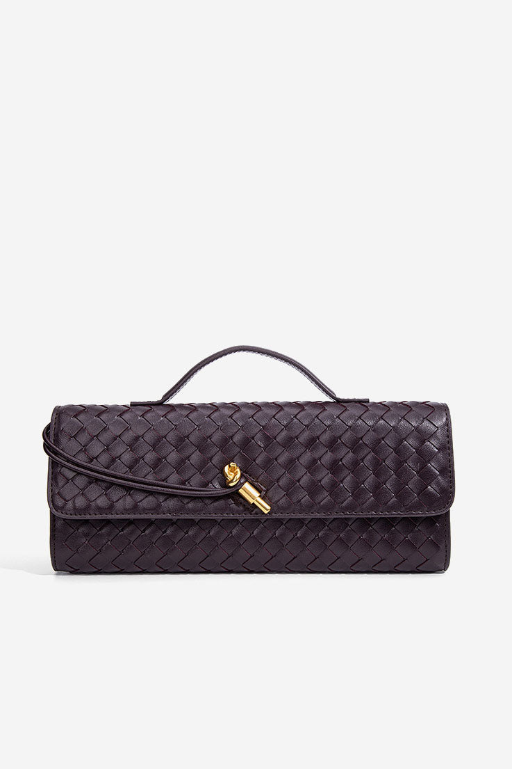 Woven Design Evening Clutch Bag-ROVOLE