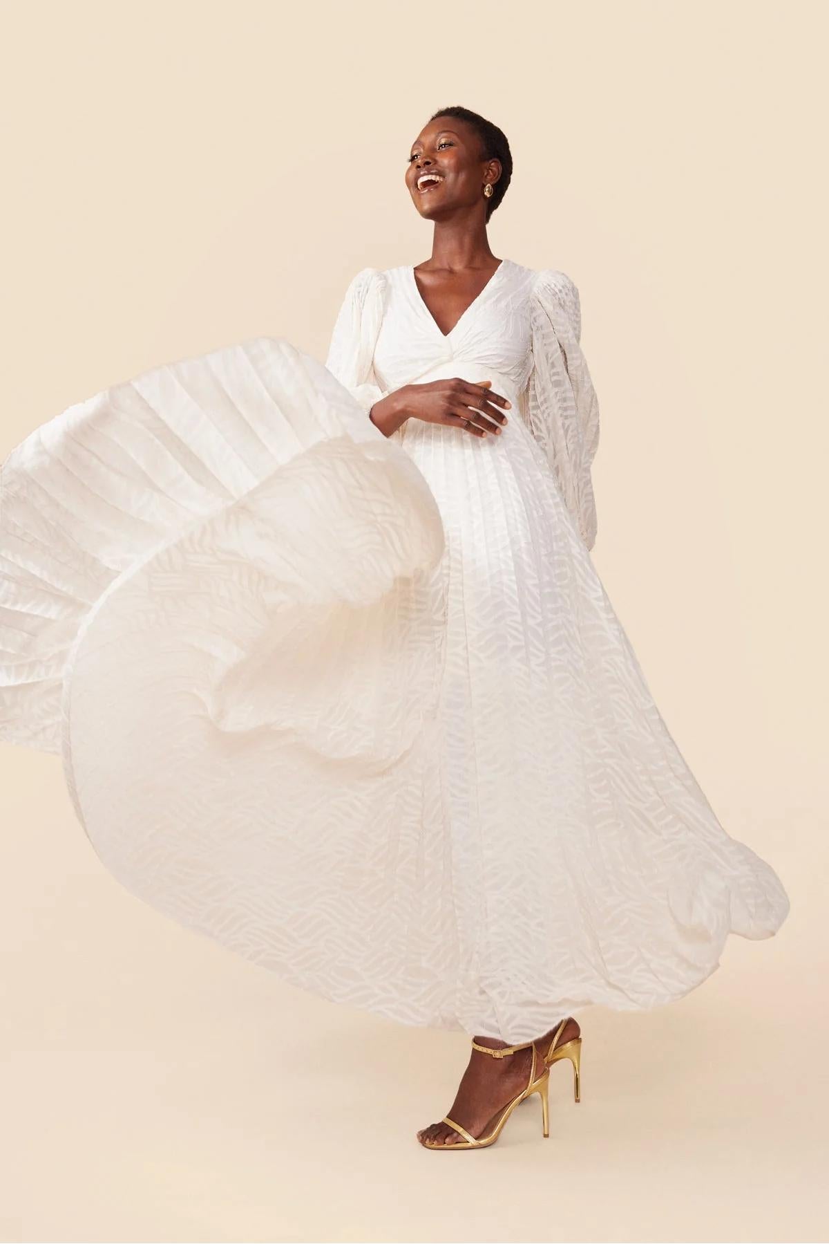 Allegory Elsa Cream Maxi Dress-ROVOLE