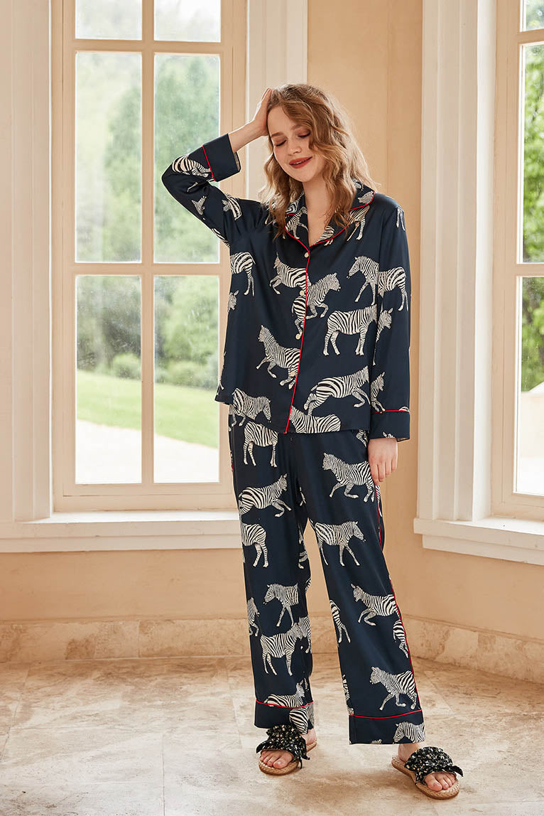 Zebra Print Pajama Set-ROVOLE