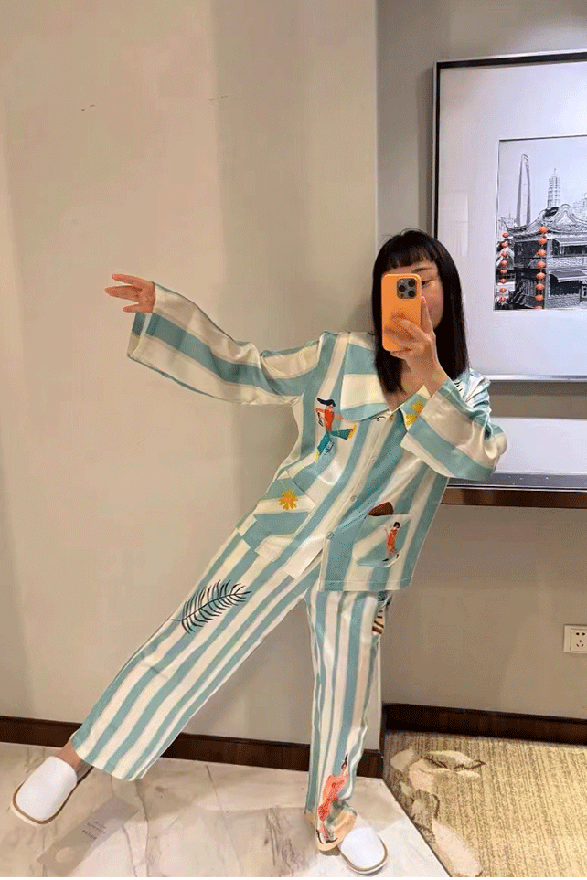 Forest Walk Long Pajama Set-ROVOLE