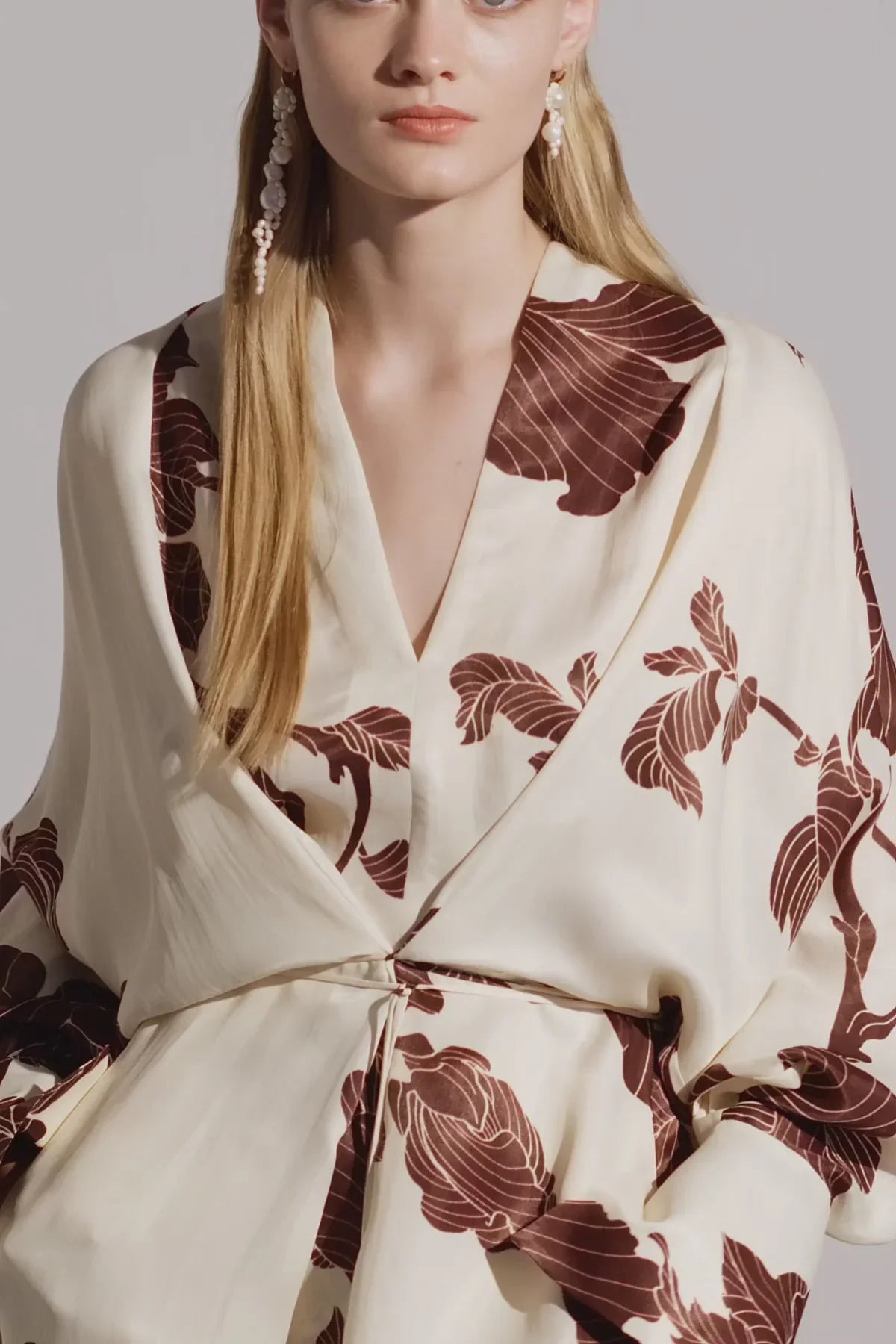 Origami Print Kimono Dress-ROVOLE