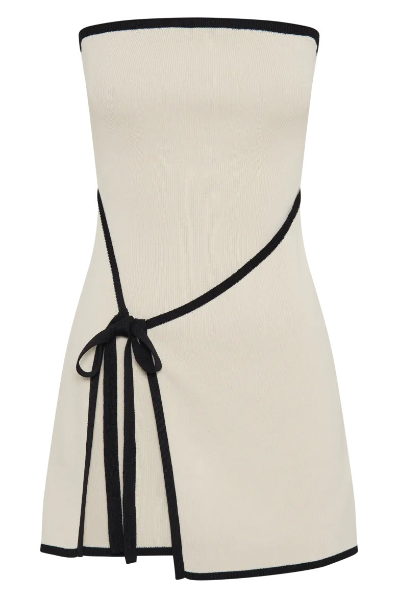 Joanna Strapless Asymmetrical Knit Mini Dress-ROVOLE