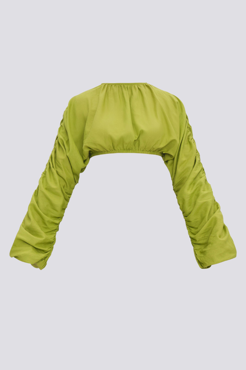 Adalicia Long Sleeve Ruched  Skirt Set-CALLISTARI