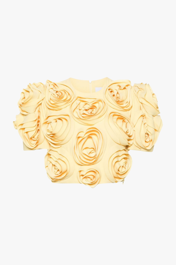 Aelis Puff Shoulder Floral Skirt Set-ROVOLE