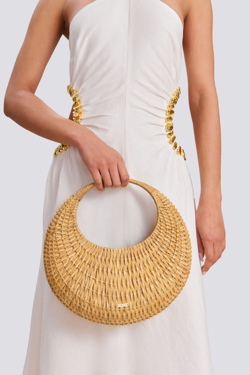 Alison Woven Round Bag-ROVOLE