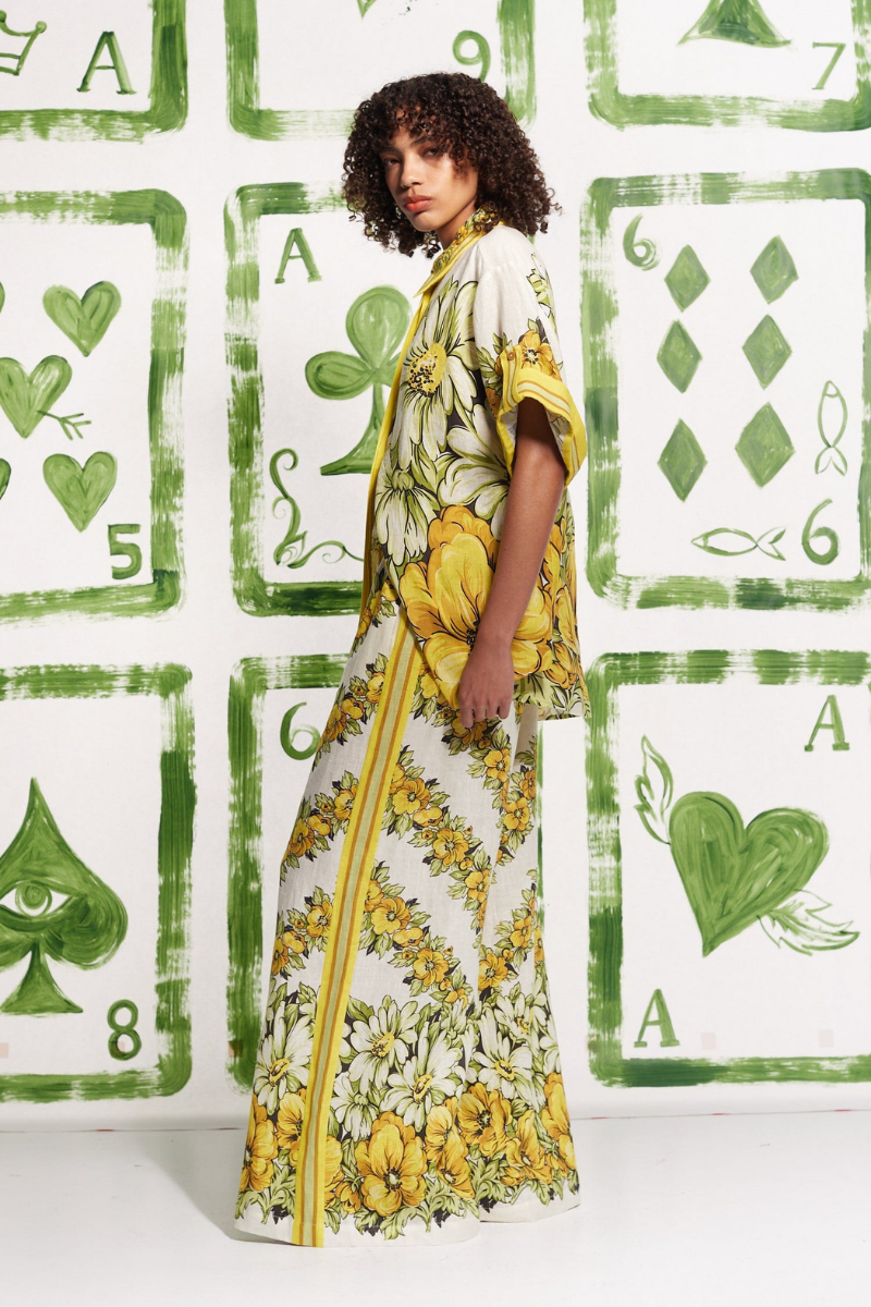 Anastasie Mid Sleeve Floral Pants Set-ROVOLE