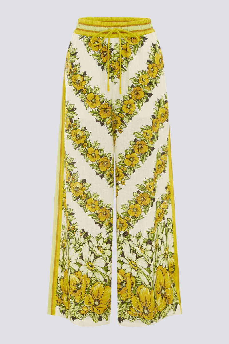 Anastasie Mid Sleeve Floral Pants Set-ROVOLE