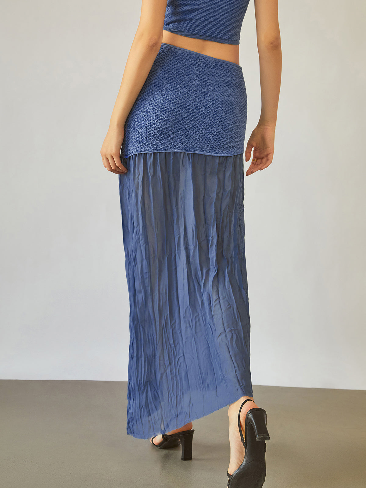 Sea Breeze Patchwork Maxi Skirt-Massicos