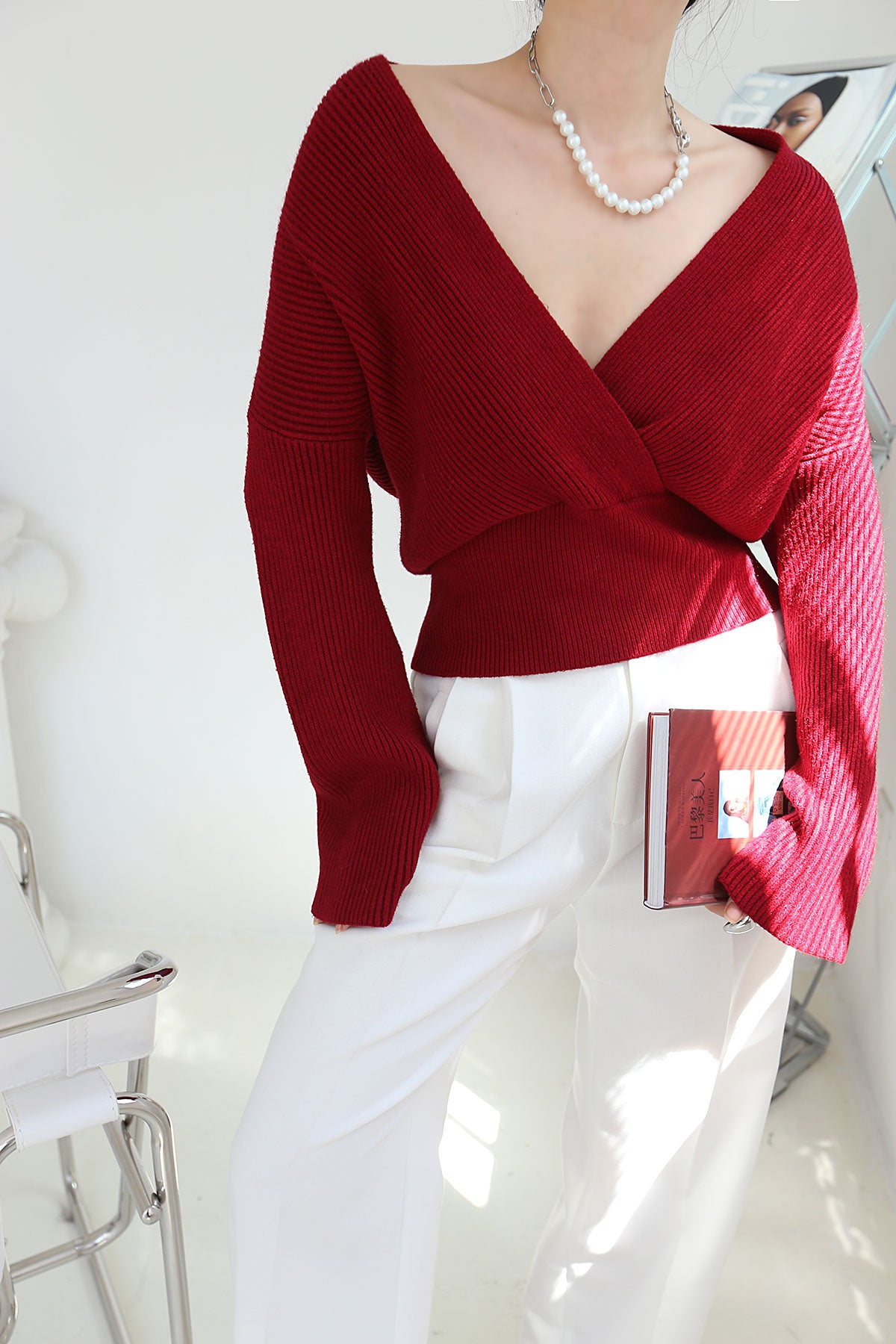 She's Effortless Wrap Sweater-Massicos