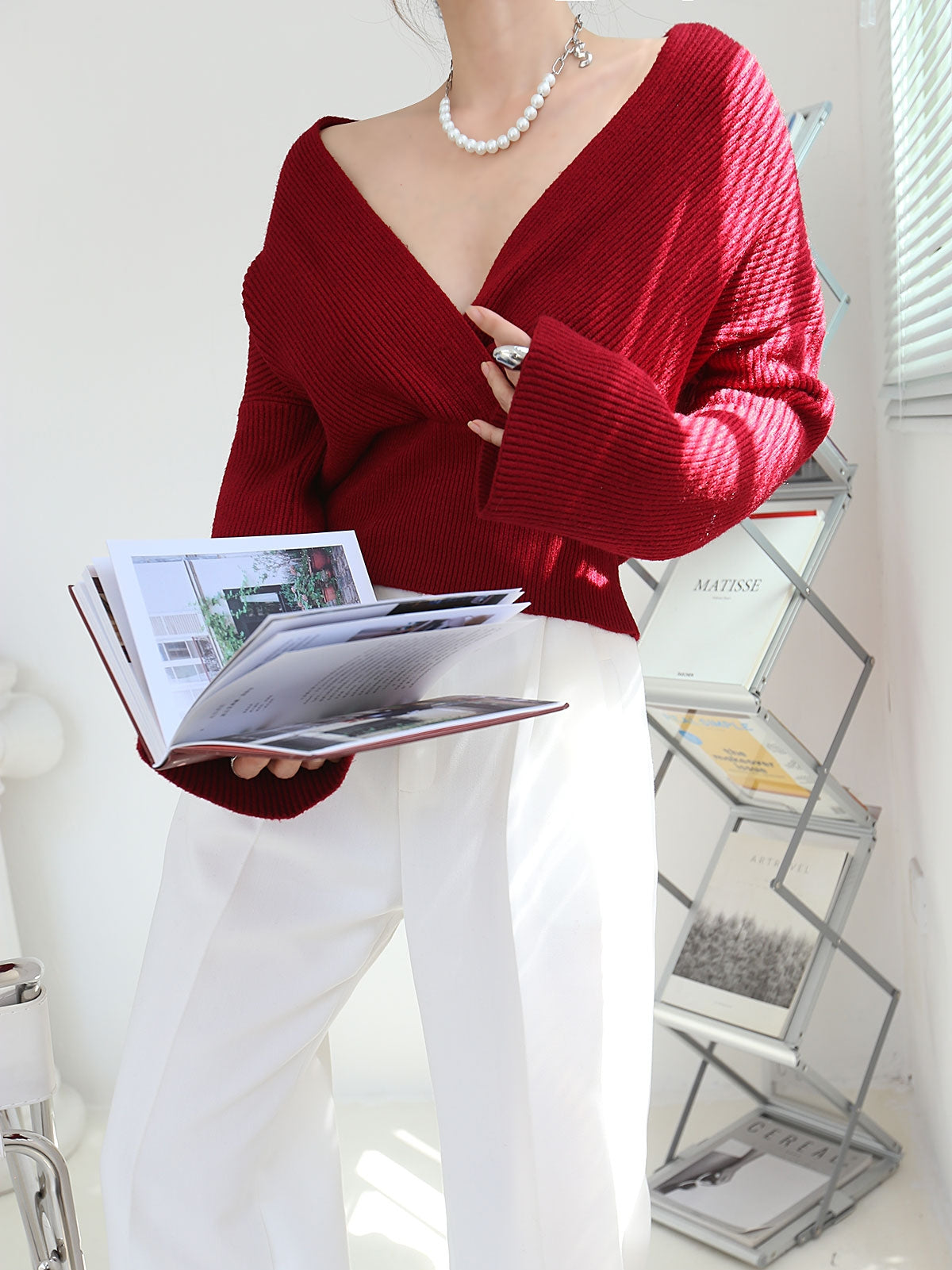 She's Effortless Wrap Sweater-Massicos