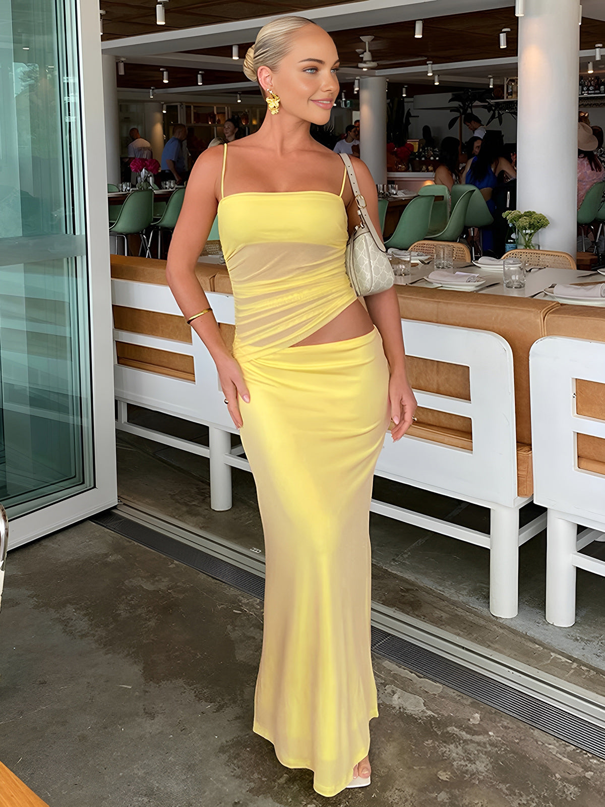 Sun-kissed Sheer Skirt Set-ROVOLE