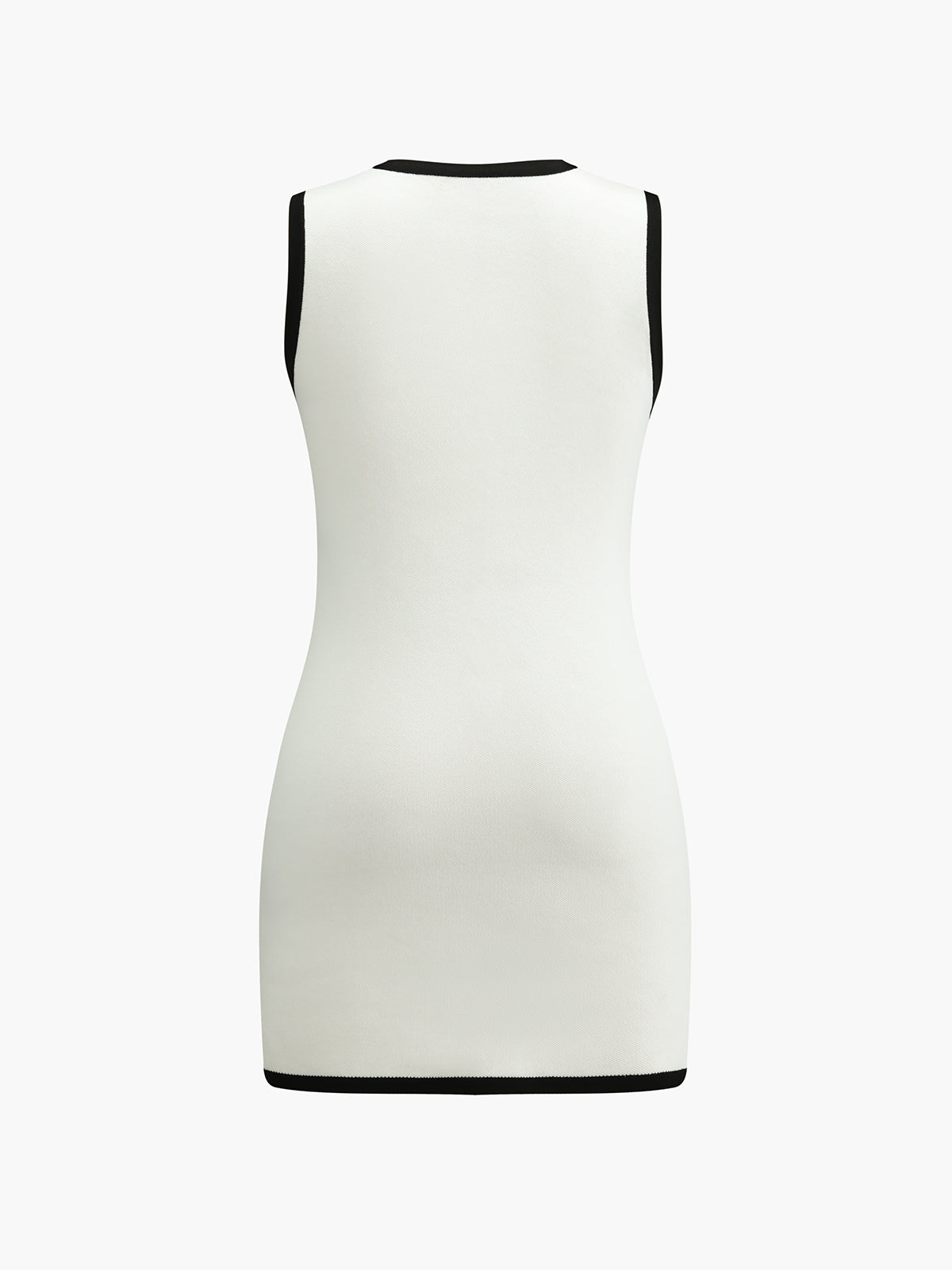 Multi Pocket Button Sleeveless Short Sweater Dress-Massicos