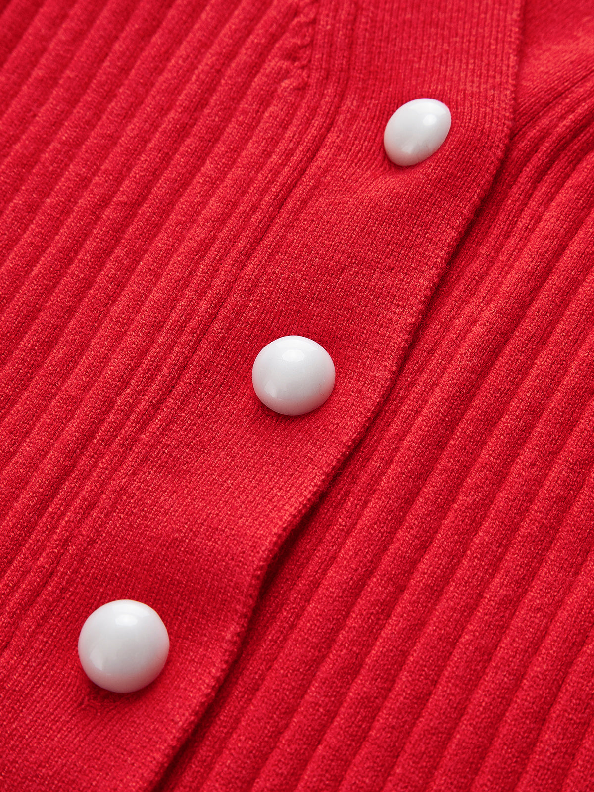 Ruffled Trim Pearl Button Long Sleeve Cardigan-Massicos