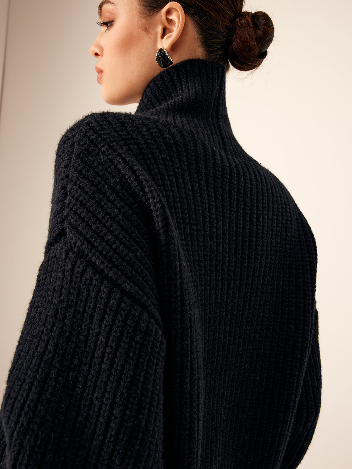 Ribbed Lapel Button Knit Outerwear-Massicos