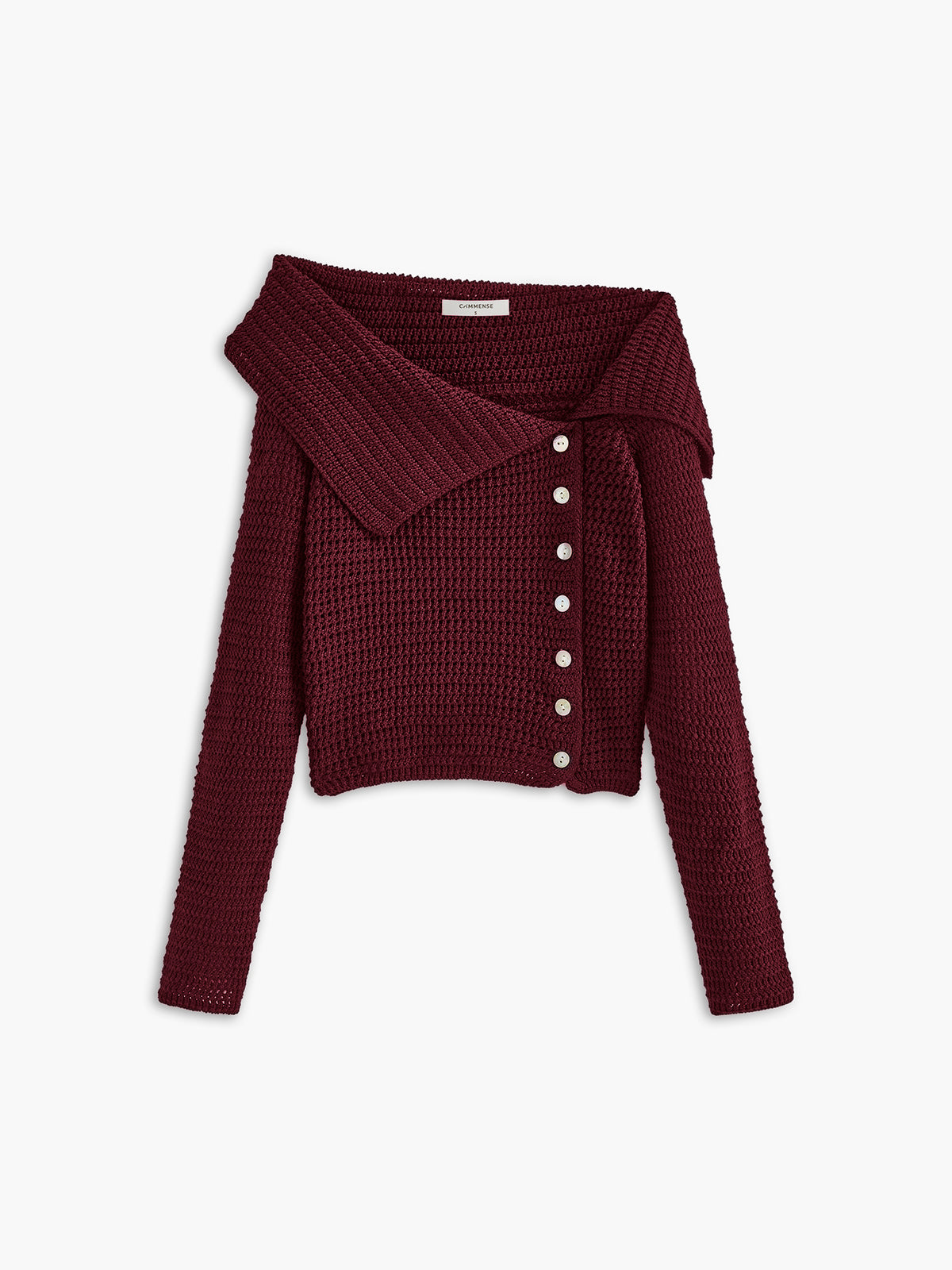 Asymmetrical Breasted Knit Top-Massicos