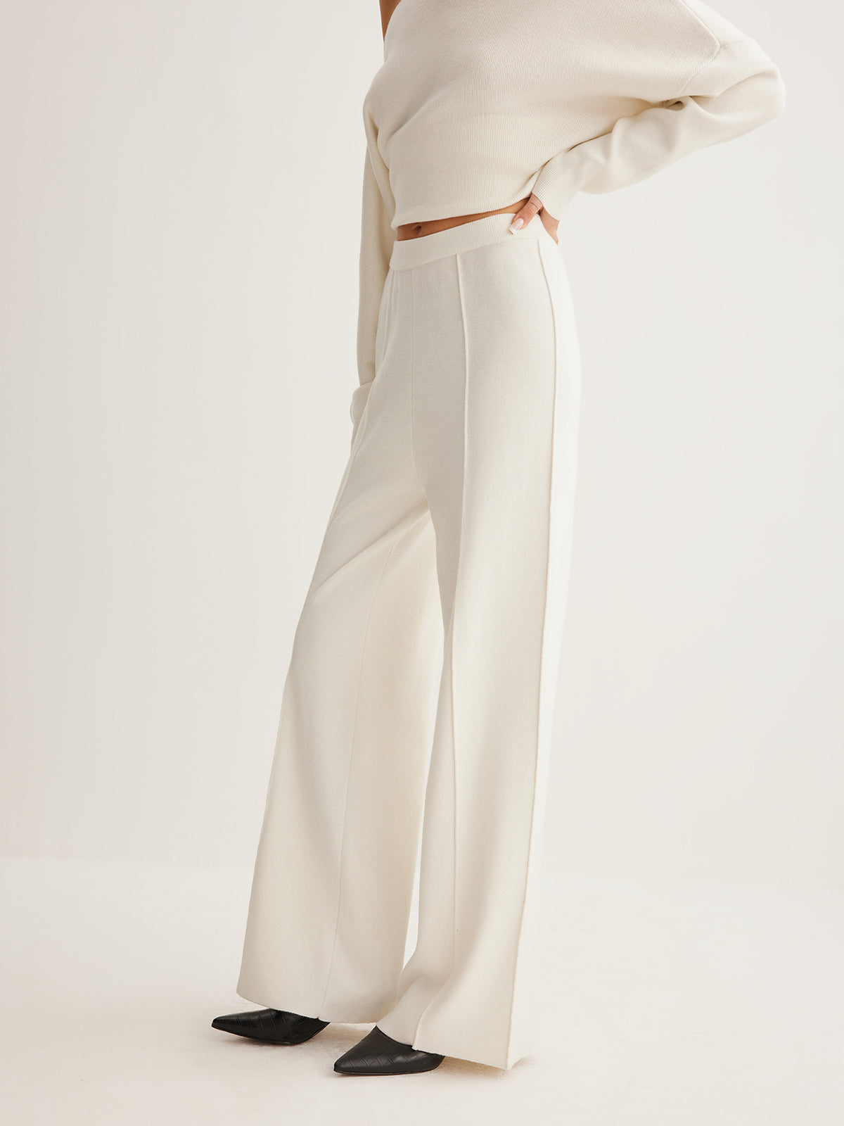 Wool-Blend Piping Pants-Massicos