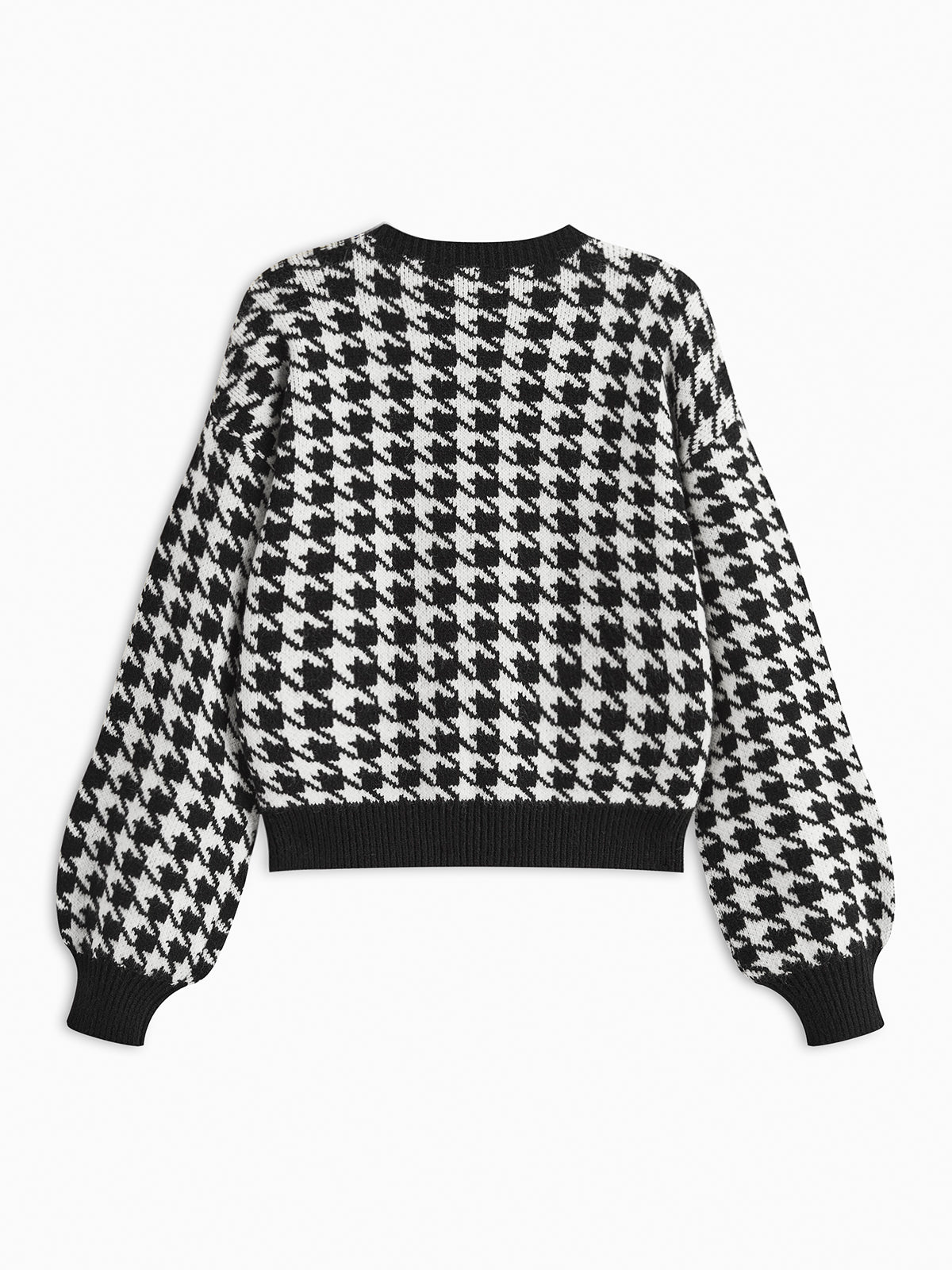 Velvet-Bow Lantern Sleeve Sweater-Massicos