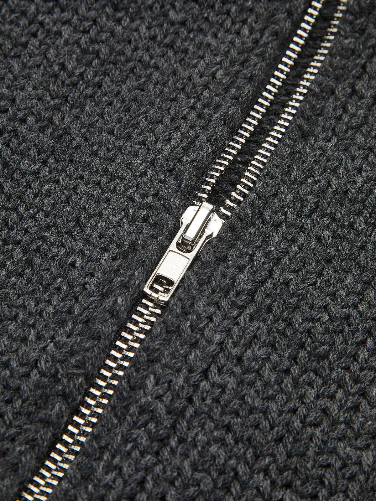 Double-Zip Pockets Lapel Cardigan-Massicos