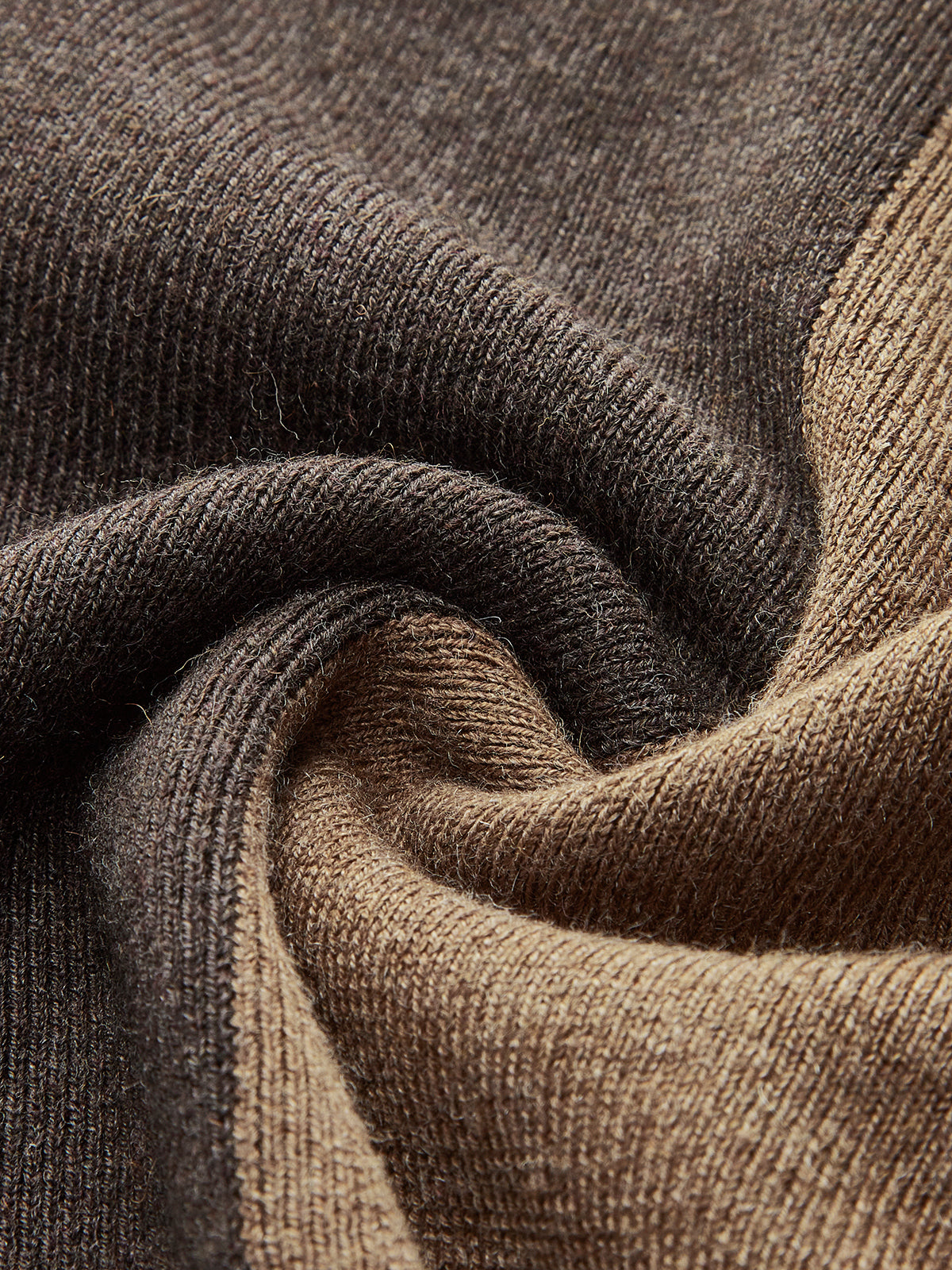 Wool-Blend Two Tone Skinny Knit Top-Massicos
