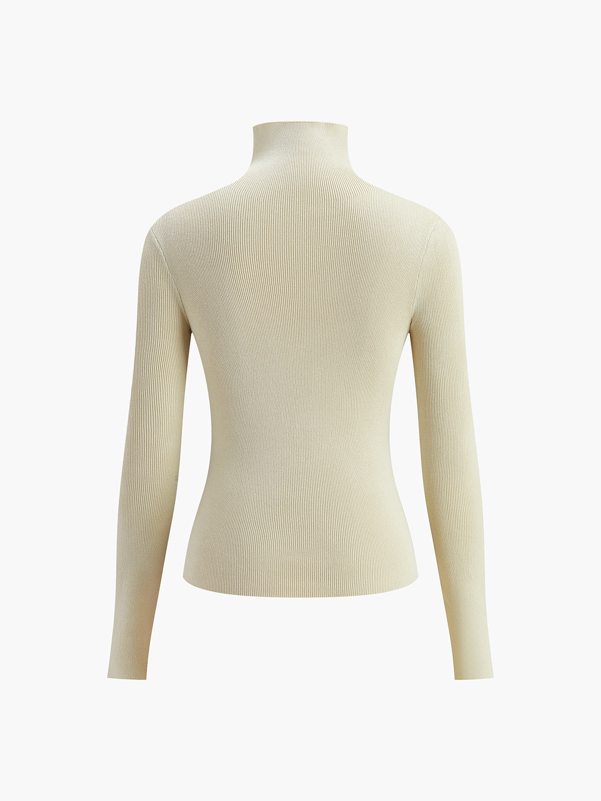 Two Tone Double Sided Long Sleeve Knit Top-Massicos